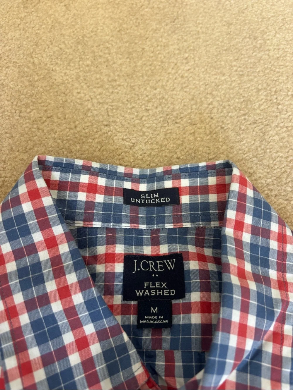 J. Crew Plaid Button-Down Shirt - Red & Blue